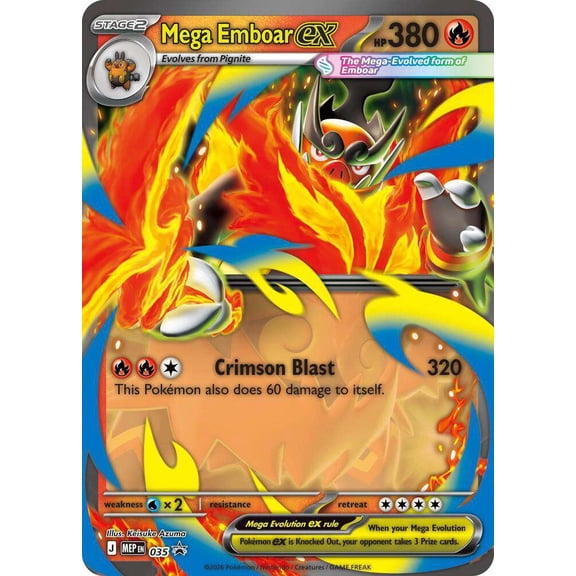Pokemon Mega Evolution Promo Mega Emboar ex MEP035