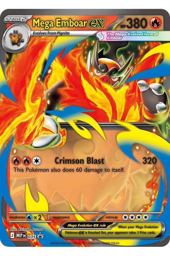 Pokemon Mega Evolution Promo Mega Emboar ex MEP035