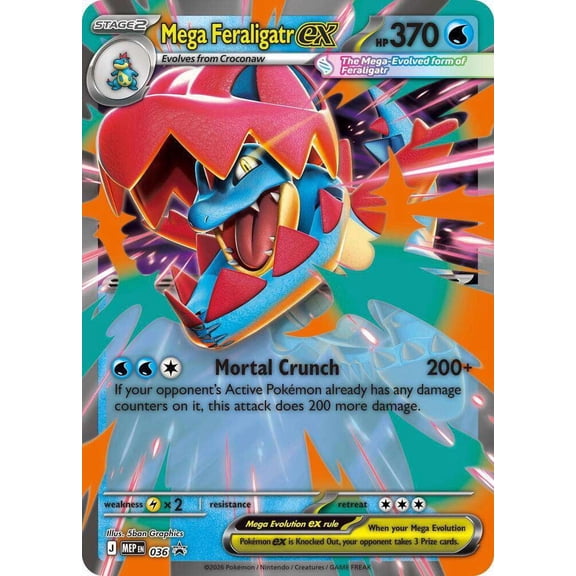 Pokemon Mega Evolution Promo Mega Feraligatr ex MEP036