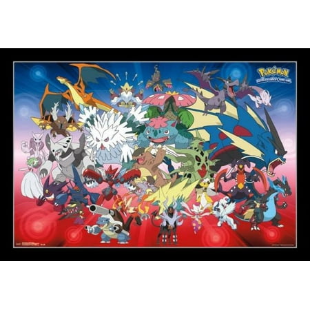Pokemon - Mega Evolutions Laminated & Framed Poster Print (34 x 22)