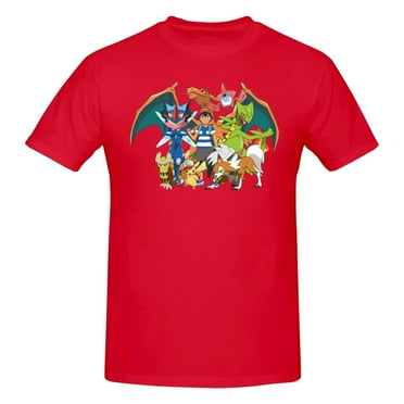 Pokemon Men'S Cotton Short Sleeve Fashion Classic Top T-Shirt, Breathable And Comfortable Tee Small