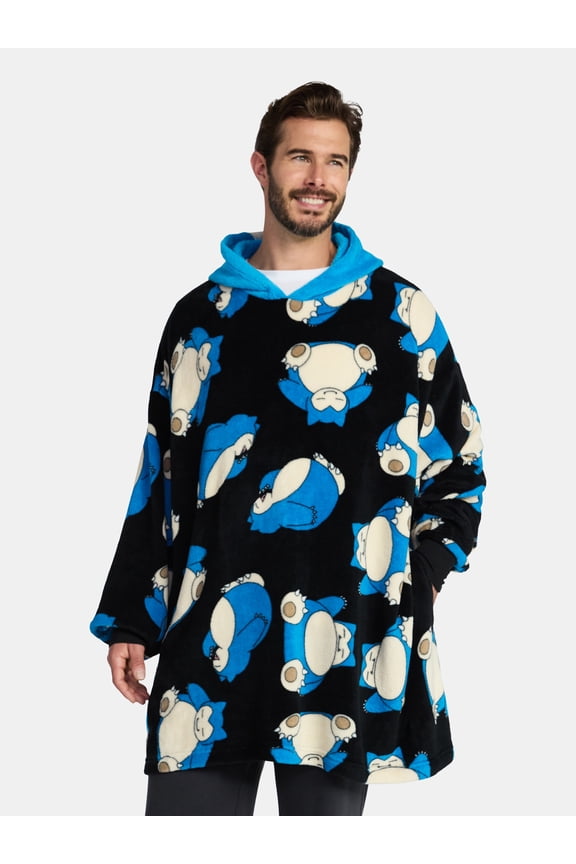 Pokemon Men's and Big Men's Oversized Graphic Hooded Sweatshirt, One Size Fits Most