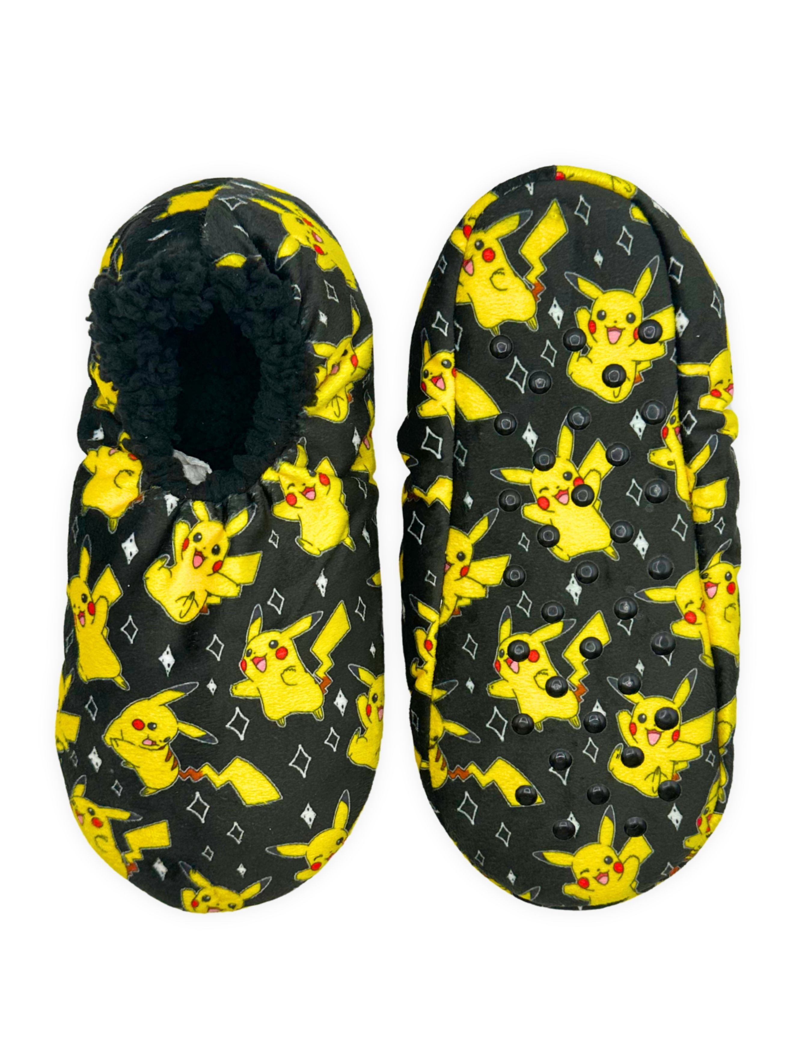 Pokemon Men's Fuzzy Babba Slipper Socks, 1-Pack, Sizes M/L & L/XL
