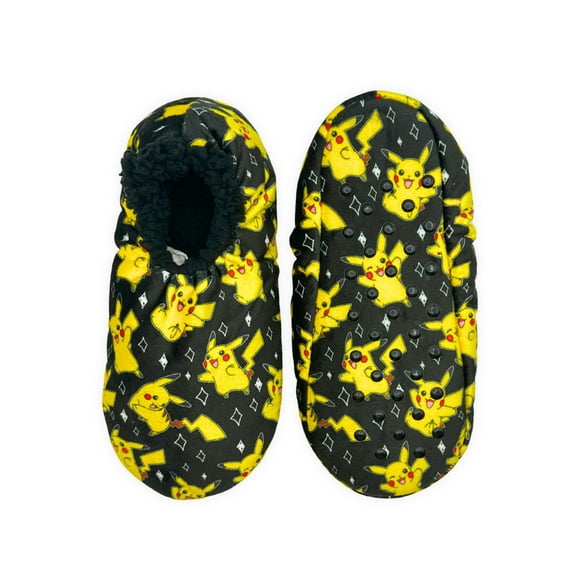 Pokemon Men's Fuzzy Babba Slipper Socks, 1-Pack, Sizes M/L & L/XL