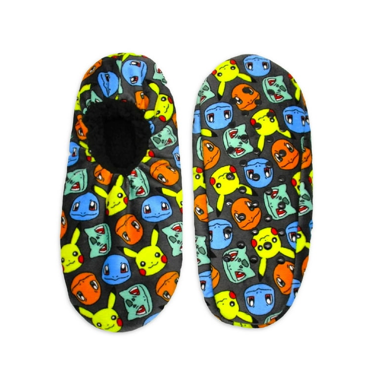 Pokemon Men s Fuzzy Babba Slipper Socks 1 Pack Sizes M L to L XL