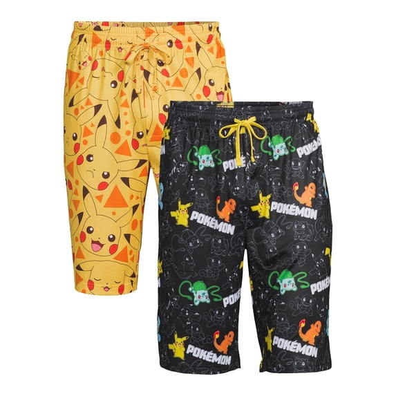 Pokemon Men's Pikachu Lounge Jams, 2-Pack