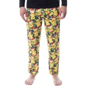 SEVEN TIMES SIX Pokemon Mens' Pikachu Christmas Santa Toss Print Sleep Pajama Jogger Pants