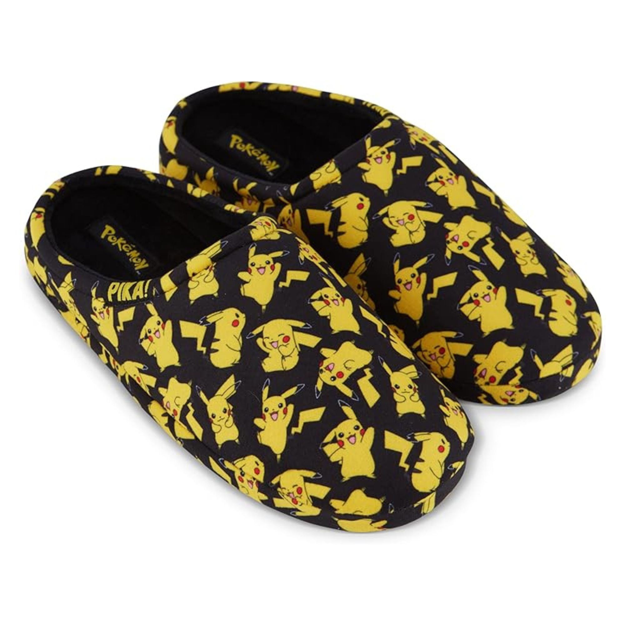 Pokemon Men s Pikachu 3D Micro plush Slippers Sizes 7 8 13 14 Walmart
