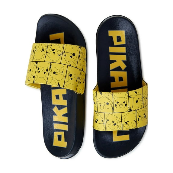 Pokemon Mens Pikachu Soccer Slide Sandal, Sizes 7-13