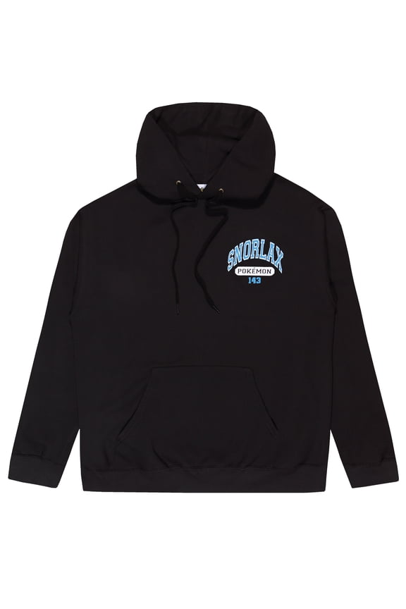 Pokemon Mens Snorlax Hoodie Black Sizes S-XXL