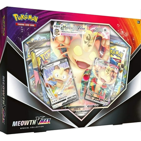Pokemon Meowth V Meowth VMAX Special Collection Trading Card Game Box Fury Swipes