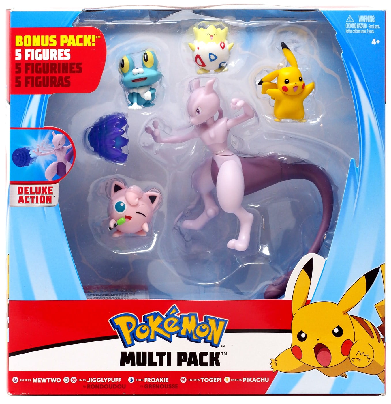 Pokemon Mewtwo, Jigglypuff, Froakie, Togepi & Pikachu Multi Figure