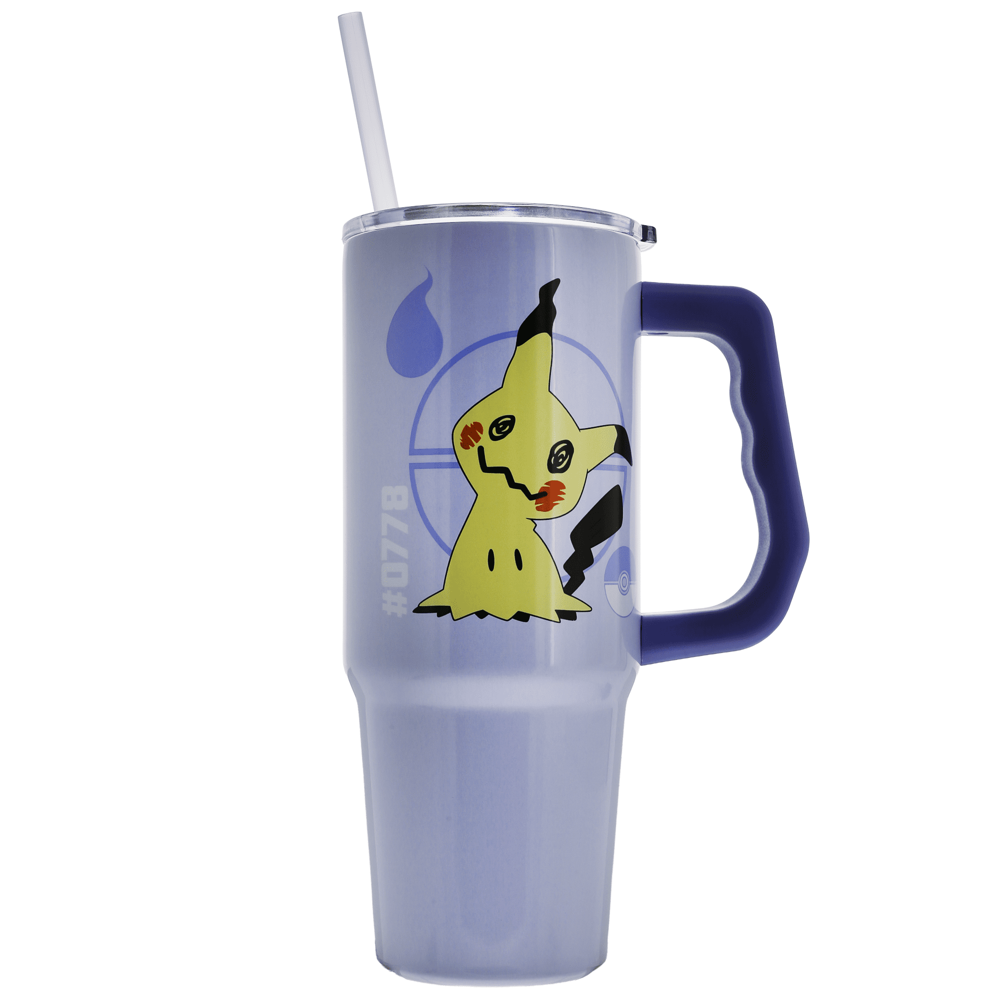 Pokemon Mimikyu & Type 30oz Stainless Steel Tumbler with Handle