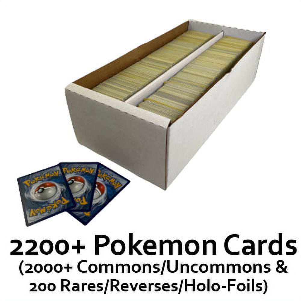 Pokemon Mixed Cards Lot, 2000+ Commons and Uncommons, 200 Rare, Reverse and  Holo Foils - Walmart.com