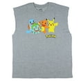 thumbnail image 1 of Pokemon Muscle Tee Men's Character Group Design Adult Tank Top Sleeveless T-Shirt, 1 of 3