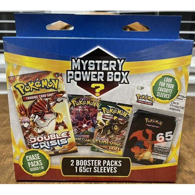Pokemon Mystery Power Box 2 Booster Packs Sleeves 110 Chase Walgreen