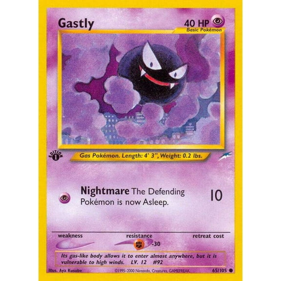 Pokemon Neo Destiny Gastly #65