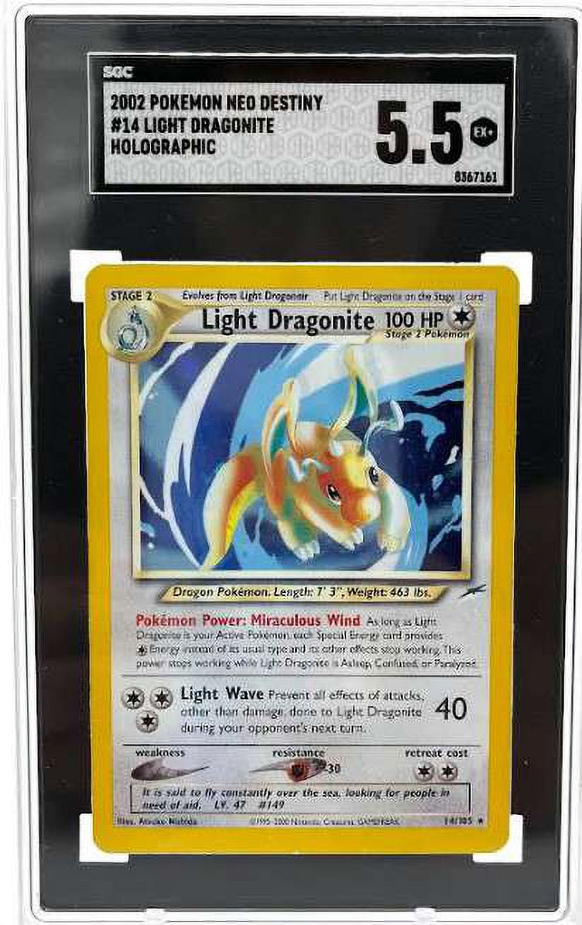 Pokemon Neo Destiny Light Dragonite #14 (SGC - Excellent+ 5.5(8367161) ) -  Walmart.com