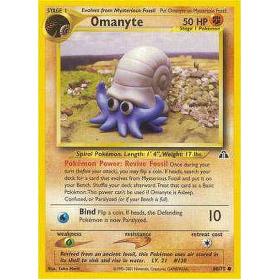 Pokemon Neo Discovery Common Omanyte #60