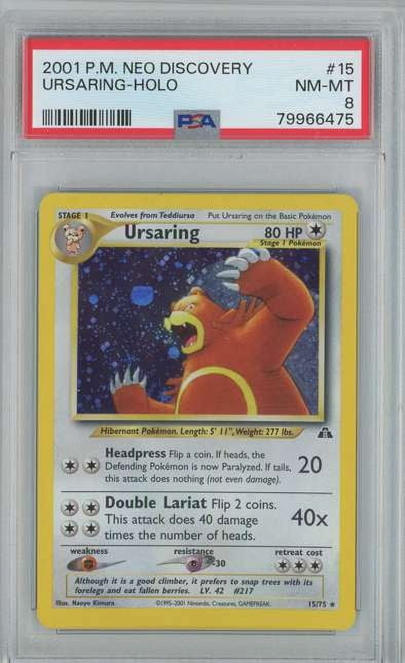 ursaring pokemon card price Neo Discovery Graded (PSA 8) The item available is listed in the Title Pokemon TCG Ursaring 15/75 Neo