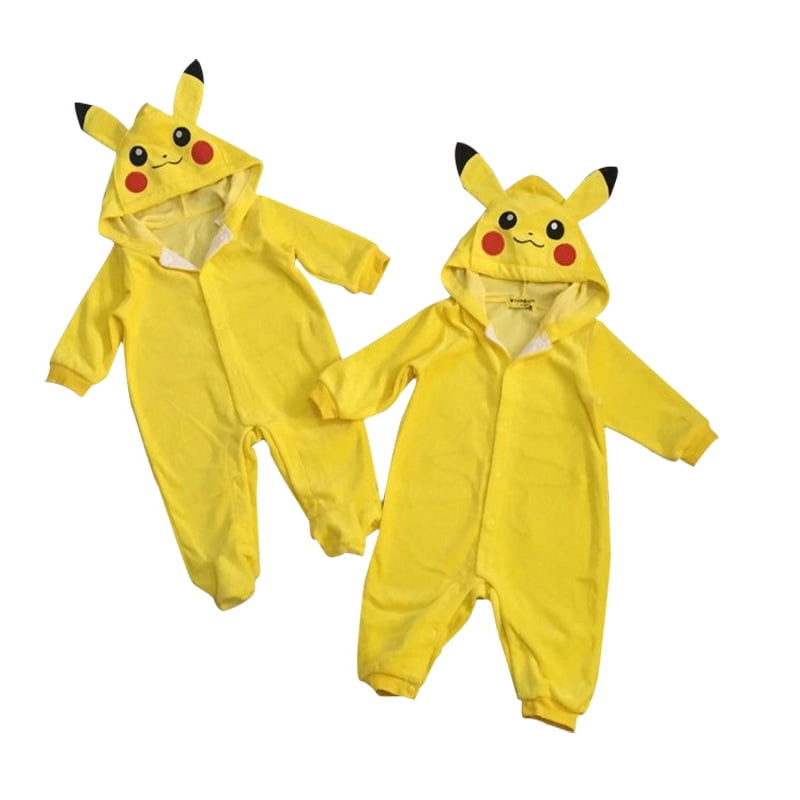 Cartoon Pokemon Pikachu Baby Pyjamsa Newborn Winter Long-sleeved Clothing  Kids Rompers Babies Toddler's Clothes Costume