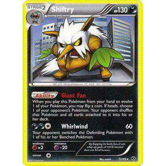 Pokemon Next Destinies Rare Shiftry #72