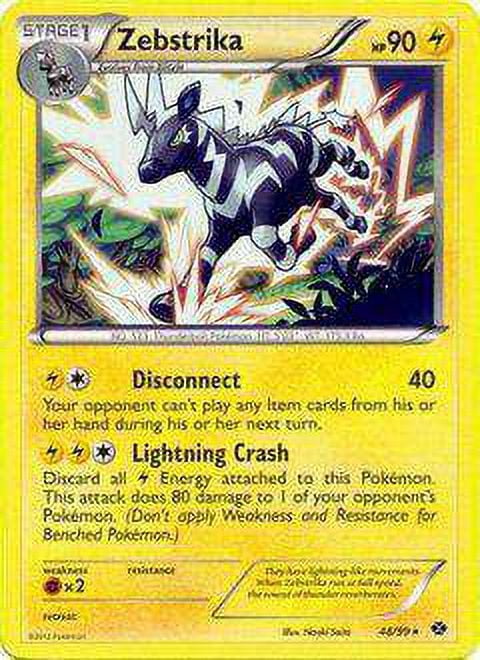 Pokemon Next Destinies Rare Zebstrika #48 - Walmart.com