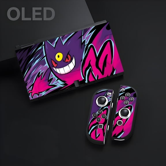 ‌Pokemon Nintendo Switch OLED Silicone Case - Soft Protective Cover with Mario Theme, Shockproof, Joy-Con Compatible