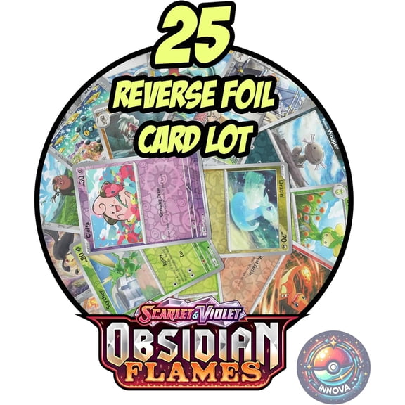 Pokemon Obsidian Flame Set Reverse Foil Card Lot x25 (Random Selection)- No Duplicate