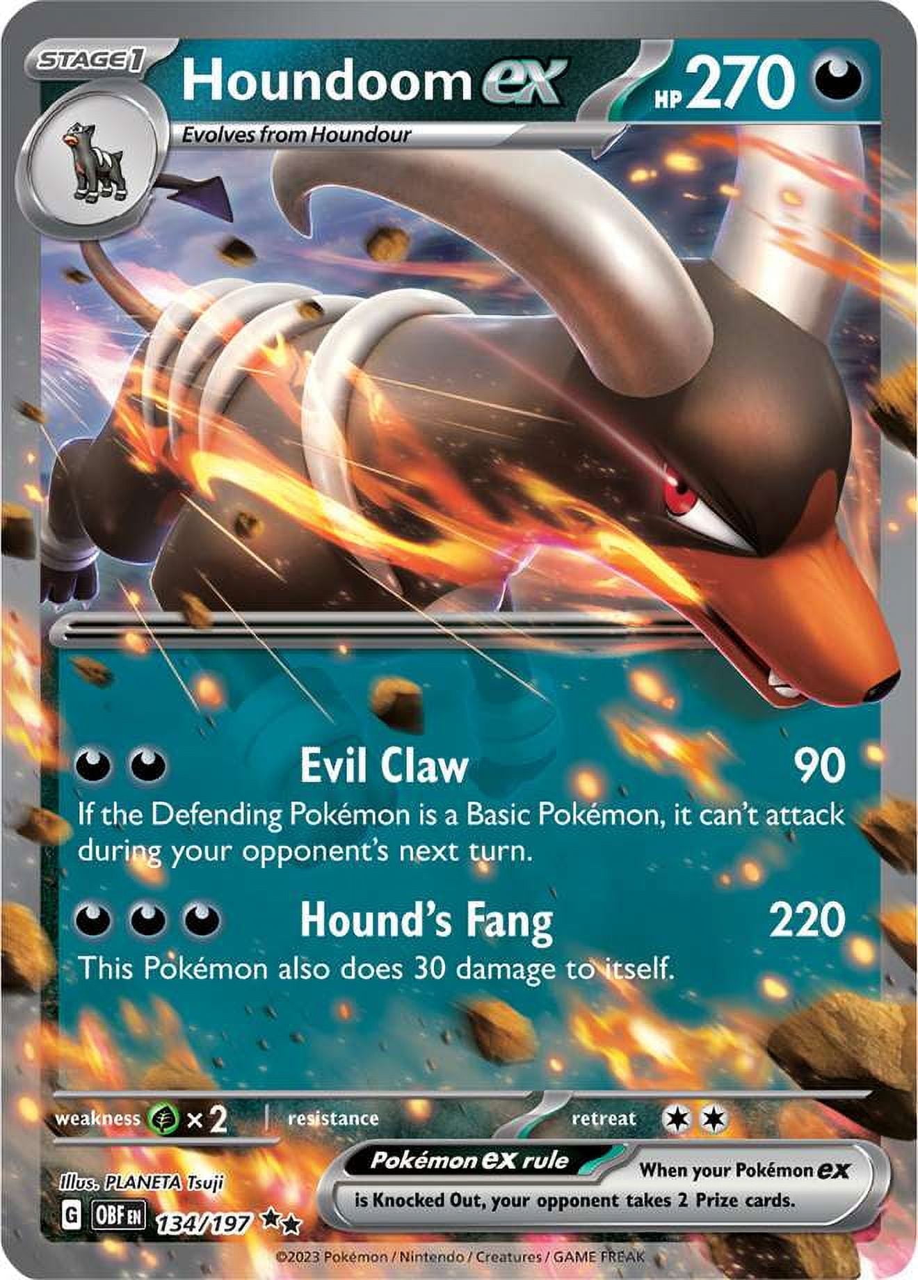 golden houndoom pokemon card (82/90) [HeartGold & SoulSilver: Undaunted] [Fire][Colorless][Colorless] Pokemon TCG SS Battle Styles