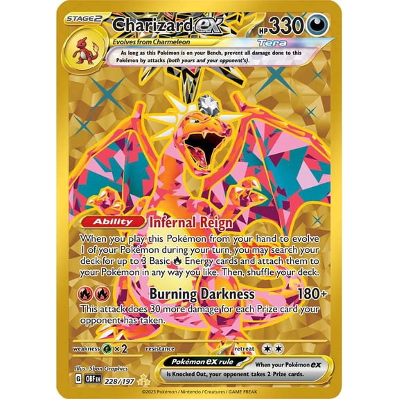 Pokemon Obsidian Flames Hyper Rare Charizard ex #228