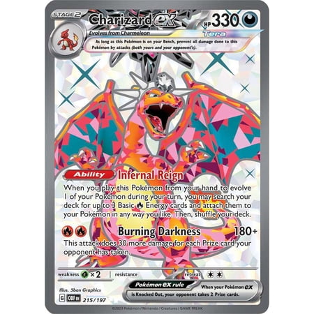 Pokemon Obsidian Flames Ultra Rare Charizard ex #215