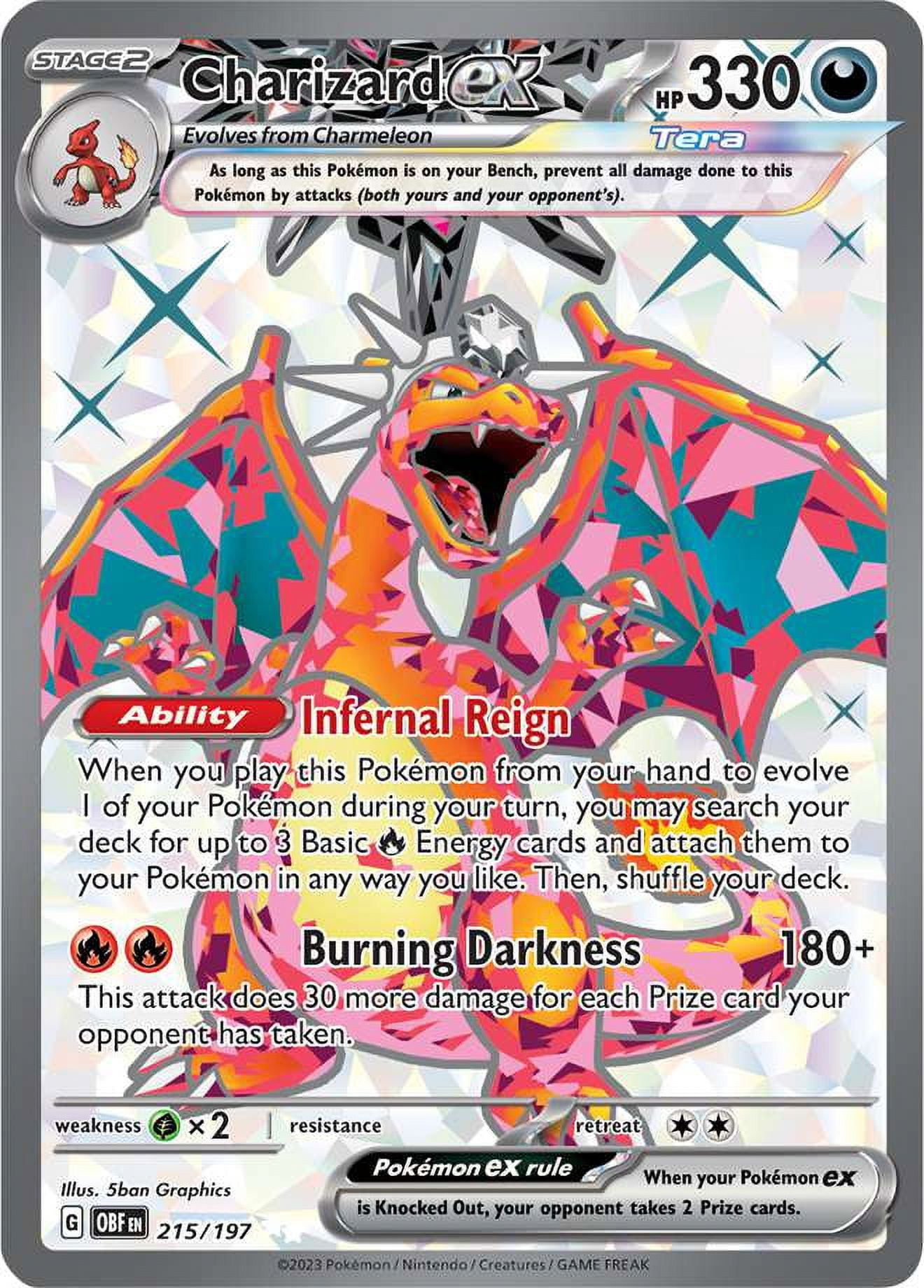 Pokemon Obsidian Flames Ultra Rare Charizard Ex 215 Walmart Pokemon Obsidian Flames Ultra Rare Charizard Ex 215 Walmart