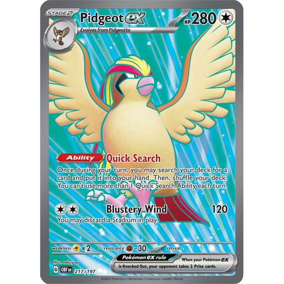 Pokemon Obsidian Flames Ultra Rare Pidgeot ex #217