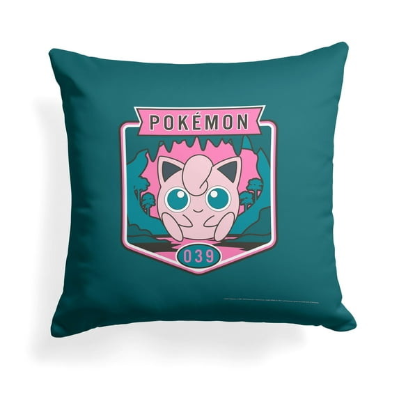 Pokemon Outdoor Jigglypuff Kids Printed Throw Pillow, 18 x 18 inches