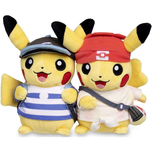Pokemon Paired Pikachu Celebrations Alola Region Plush Set