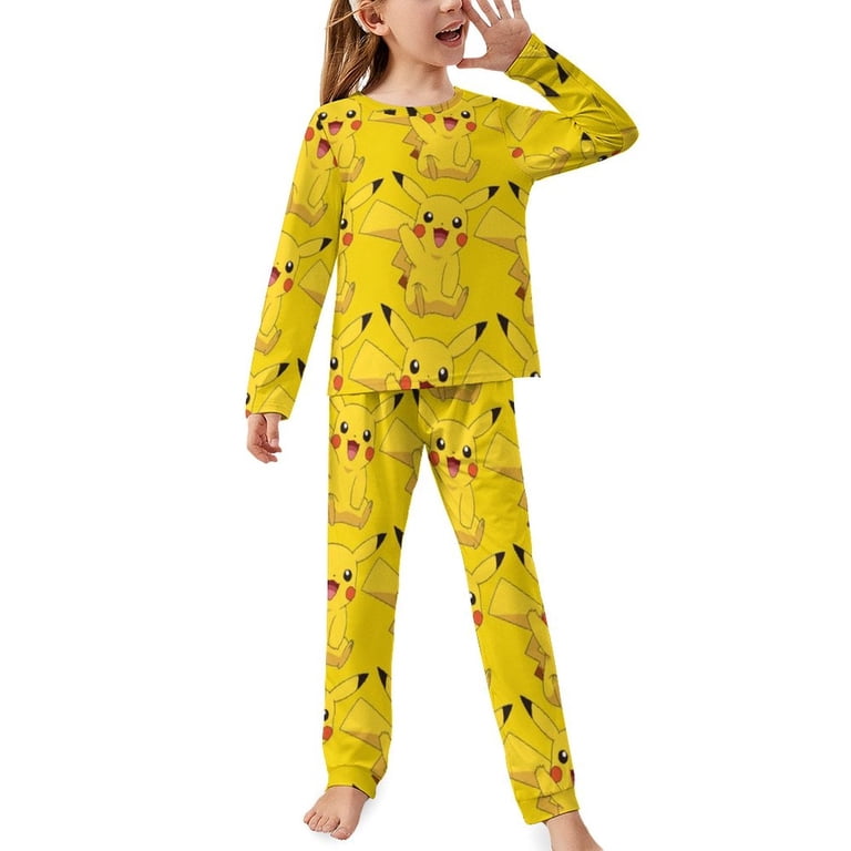 Pokemon Pajamas for Girls 2-Piece Soft Long Sleeve Pants PJ Set