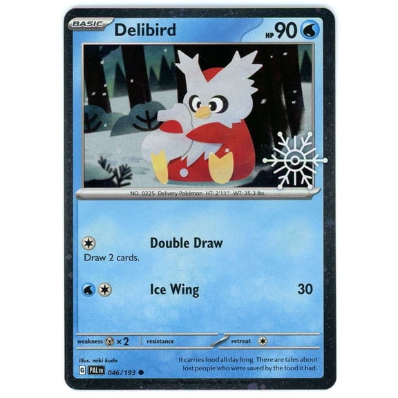 Pokemon Paldea Evolved Common Delibird #46 [Holiday Calendar Stamp]