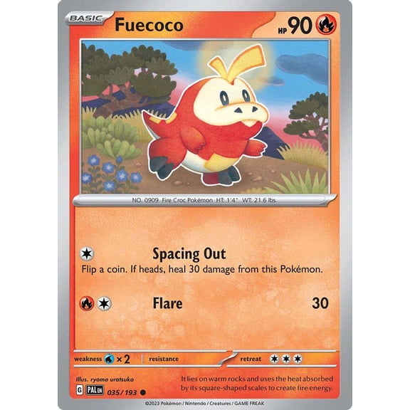 Pokemon Paldea Evolved Common Fuecoco #35