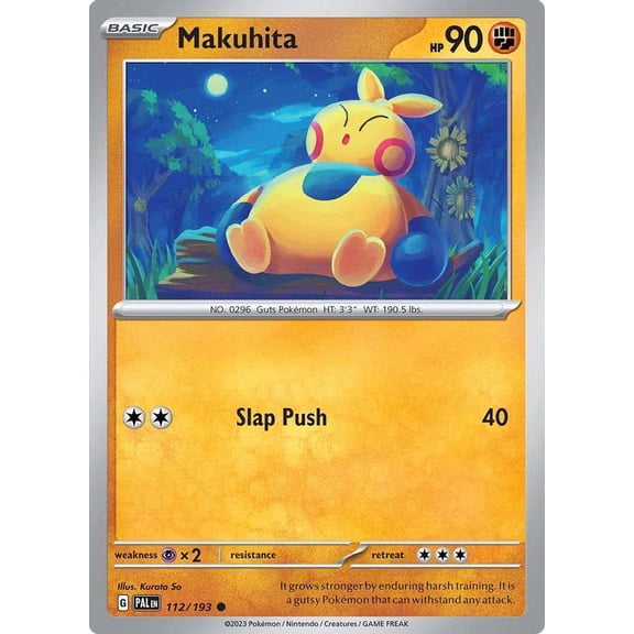 Pokemon Paldea Evolved Common Makuhita #112