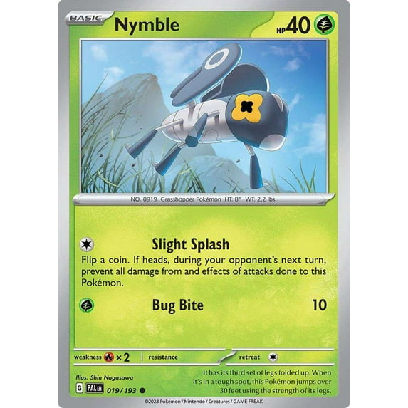 Pokemon Paldea Evolved Common Nymble #19