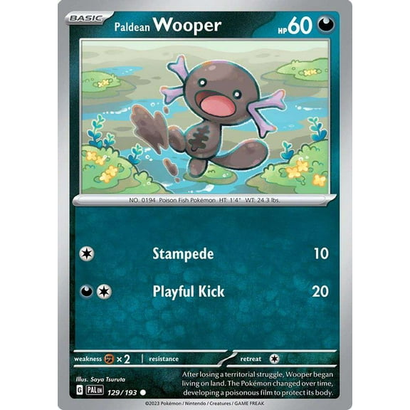 Pokemon Paldea Evolved Common Paldean Wooper #129