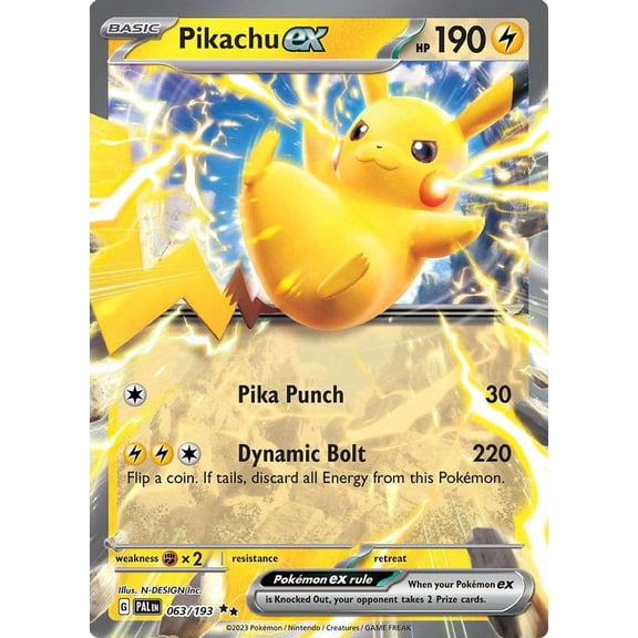 Pokemon Paldea Evolved Double Rare Pikachu ex #63