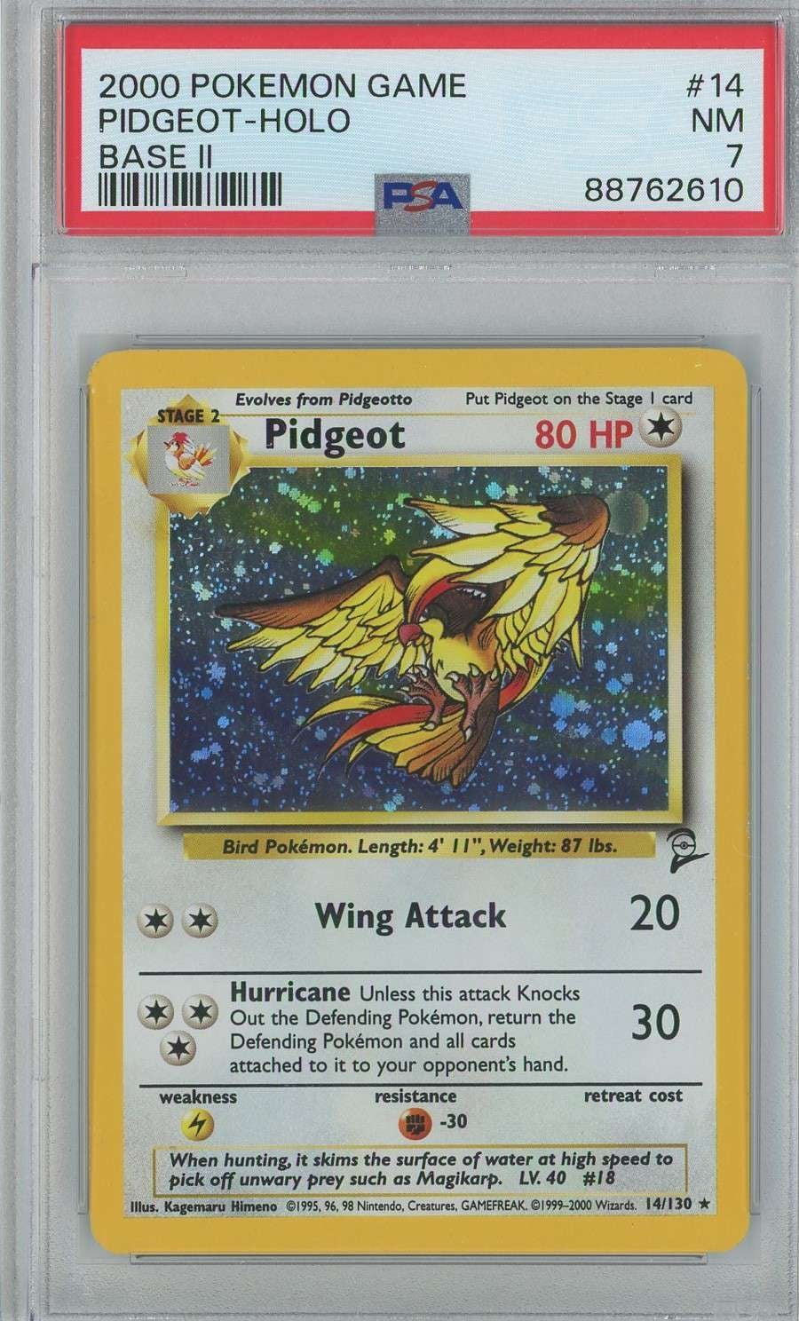 Pokemon Paldea Evolved Holo Pidgeot #14 (Near Mint PSA 7
