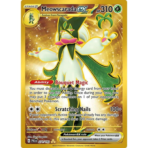 Pokemon Paldea Evolved Hyper Rare Meowscarada ex #271