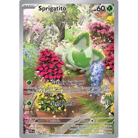 Pokemon Paldea Evolved Illustration Rare Sprigatito #196