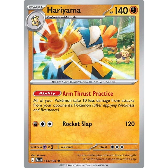 Pokemon Paldea Evolved Rare Hariyama #113