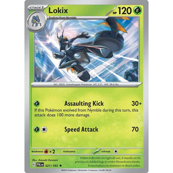 Pokemon Paldea Evolved Rare Lokix #21