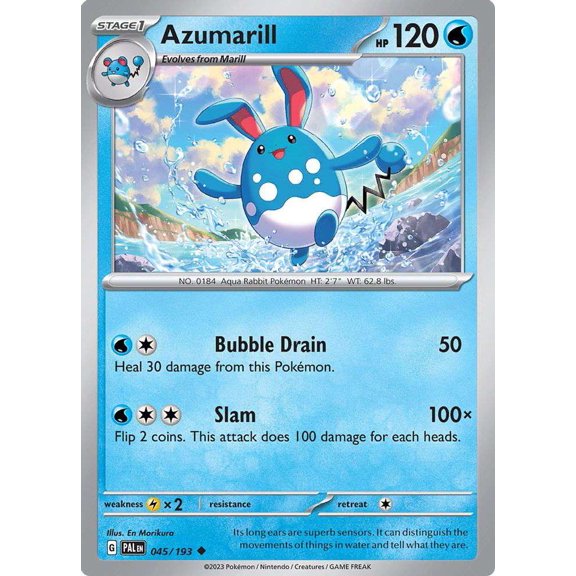 Pokemon Paldea Evolved Uncommon Azumarill #45