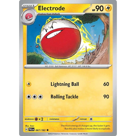 Pokemon Paldea Evolved Uncommon Electrode #67